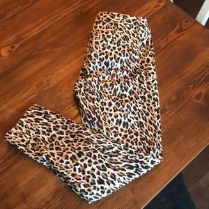 Leopard print j crew pants